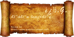 Ádám Gusztáv névjegykártya