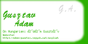 gusztav adam business card